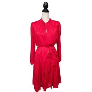 Maia Dress Women’s 12 Sheer Overlay with Burnout Velvet Metallic Thread Holiday